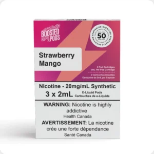 Boosted pods STLTH Compatible - Strawberry Mango - 50MG HIT - Synthetic Nicotine