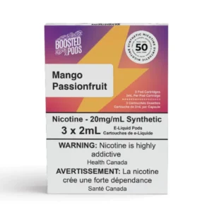 Boosted pods STLTH Compatible - Mango Passionfruit - 50MG HIT - Synthetic Nicotine