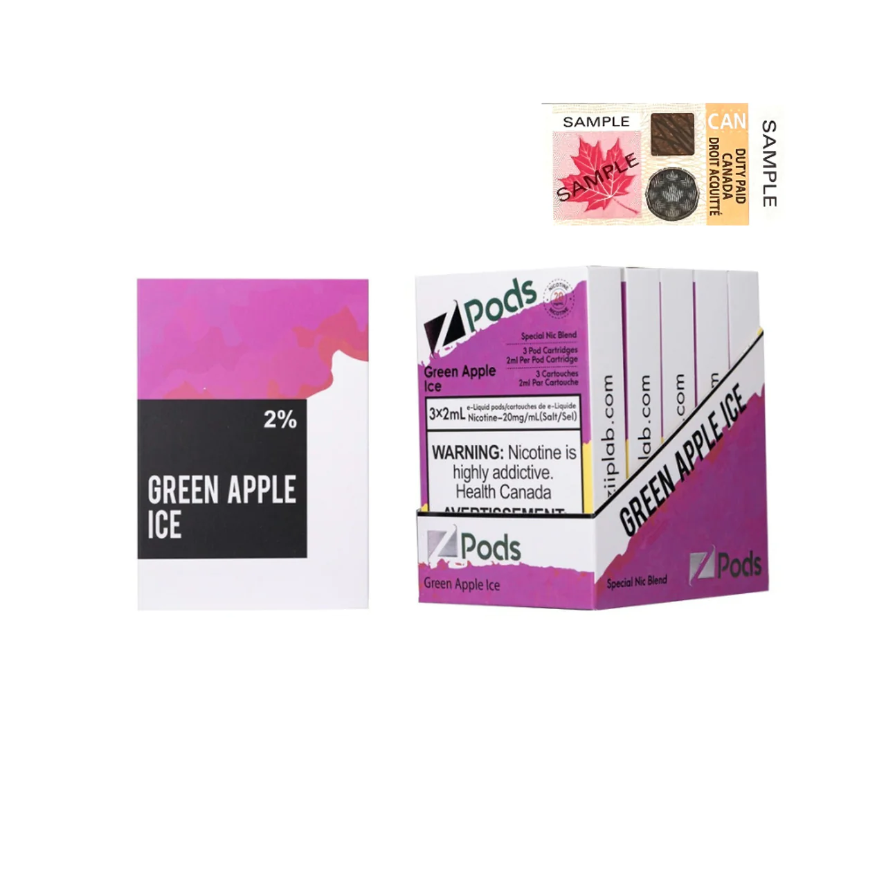 Z pods STLTH Compatible - Green Apple Ice