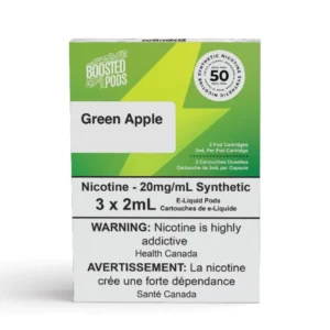 Boosted pods STLTH Compatible - Green Apple - 50MG HIT - Synthetic Nicotine