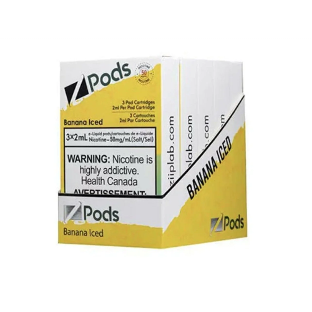 Zpods STLTH Compatible - Banana - 50 MG Synthetic Nicotine