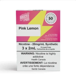 Boosted pods STLTH Compatible - Pink Lemon - 50MG HIT - Synthetic Nicotine
