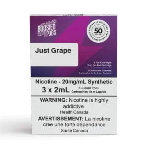 Boosted pods STLTH Compatible - Just Grape - 50MG HIT - Synthetic Nicotine