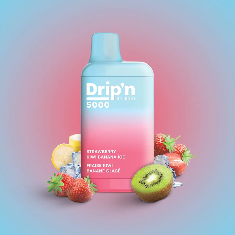 Drip'n by Envi Strawberry Kiwi Banana Ice Disposable Vape