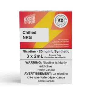 Boosted pods STLTH Compatible - Chilled NRG - 50MG HIT - Synthetic Nicotine