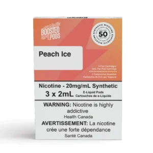 Boosted pods STLTH Compatible - Peach Ice - 50MG HIT - Synthetic Nicotine