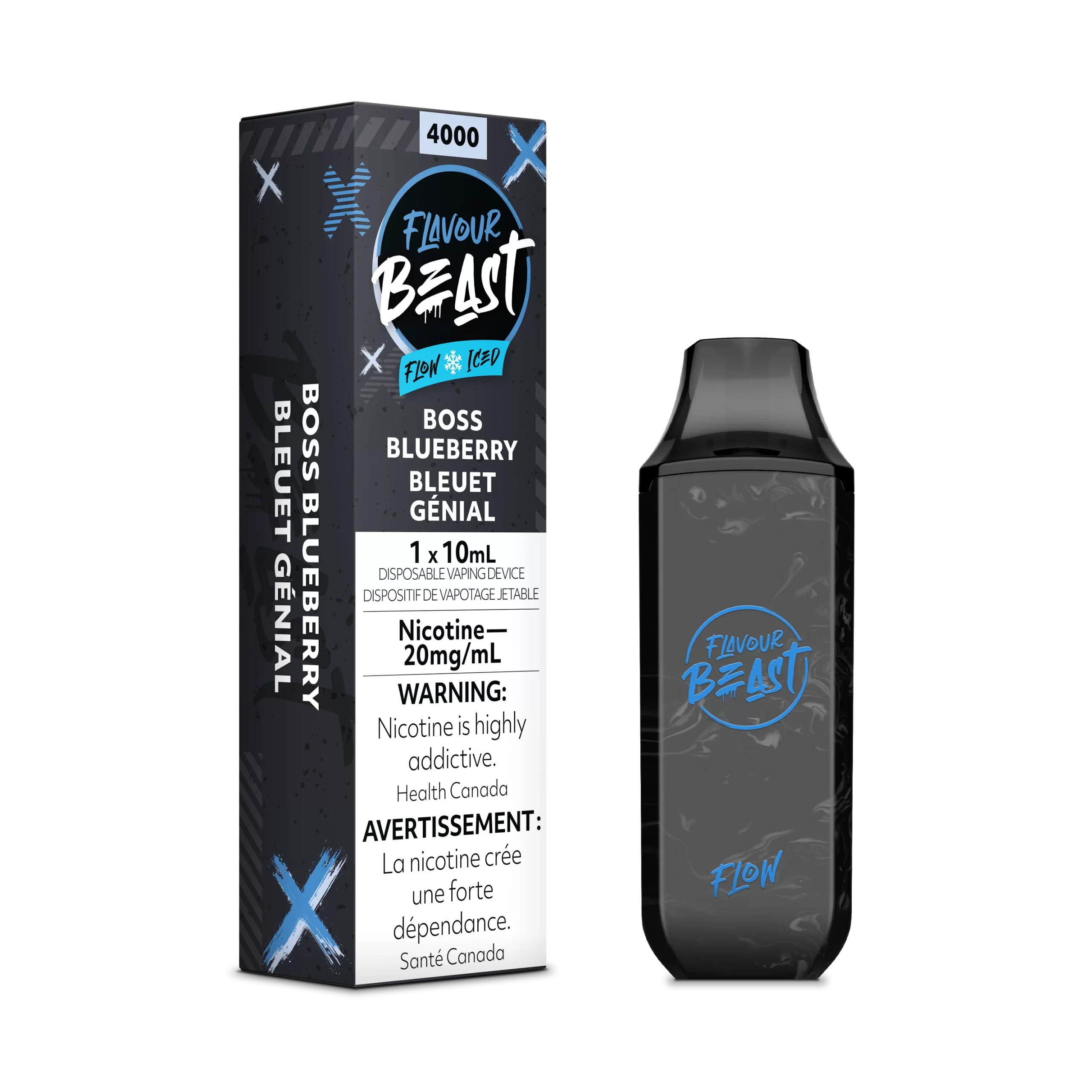 Flavour Beast Flow Rechargeable Disposable 4000 Puffs - Boss Blueberry Iced