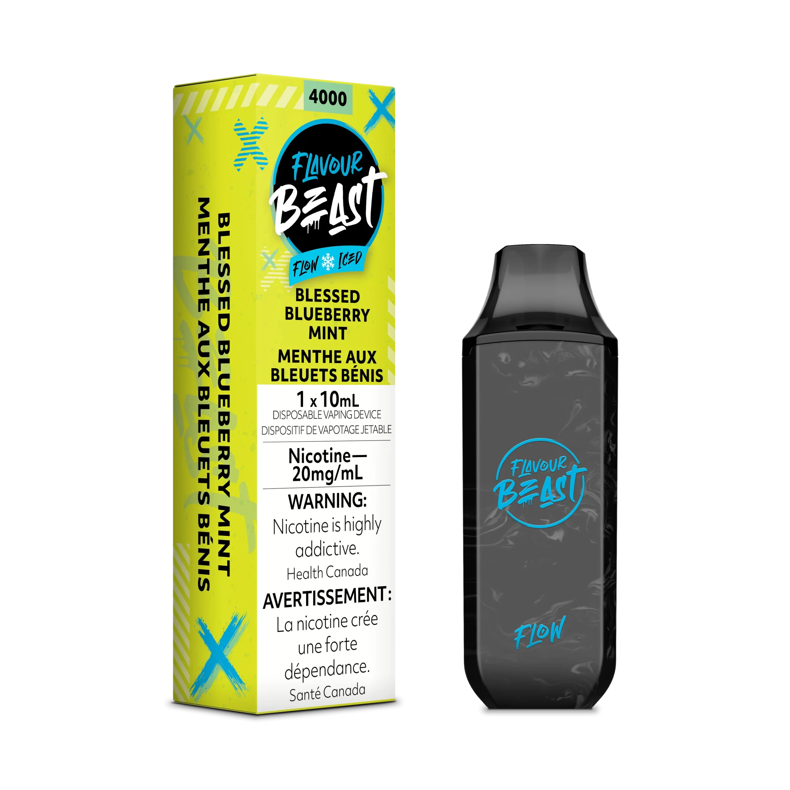 Flavour Beast Flow Rechargeable Disposable 4000 Puffs - Blessed Blueberry Mint