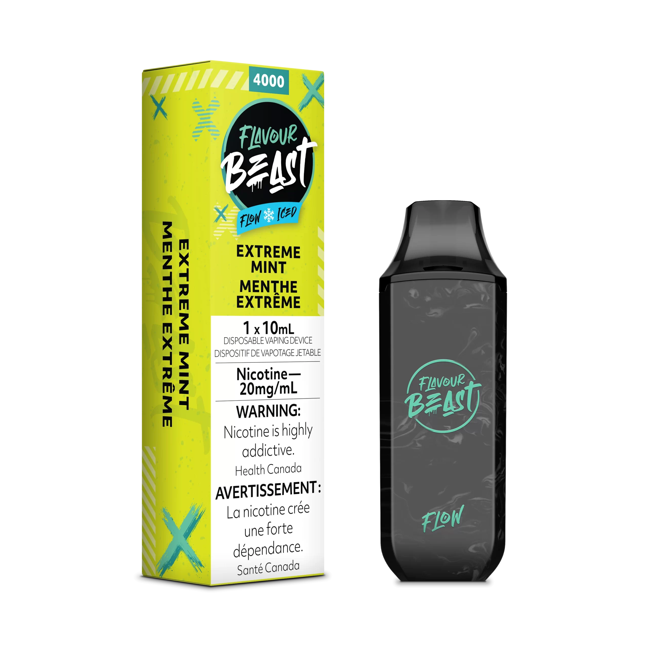 Flavour Beast Flow Rechargeable Disposable 4000 Puffs - Extreme Mint Iced