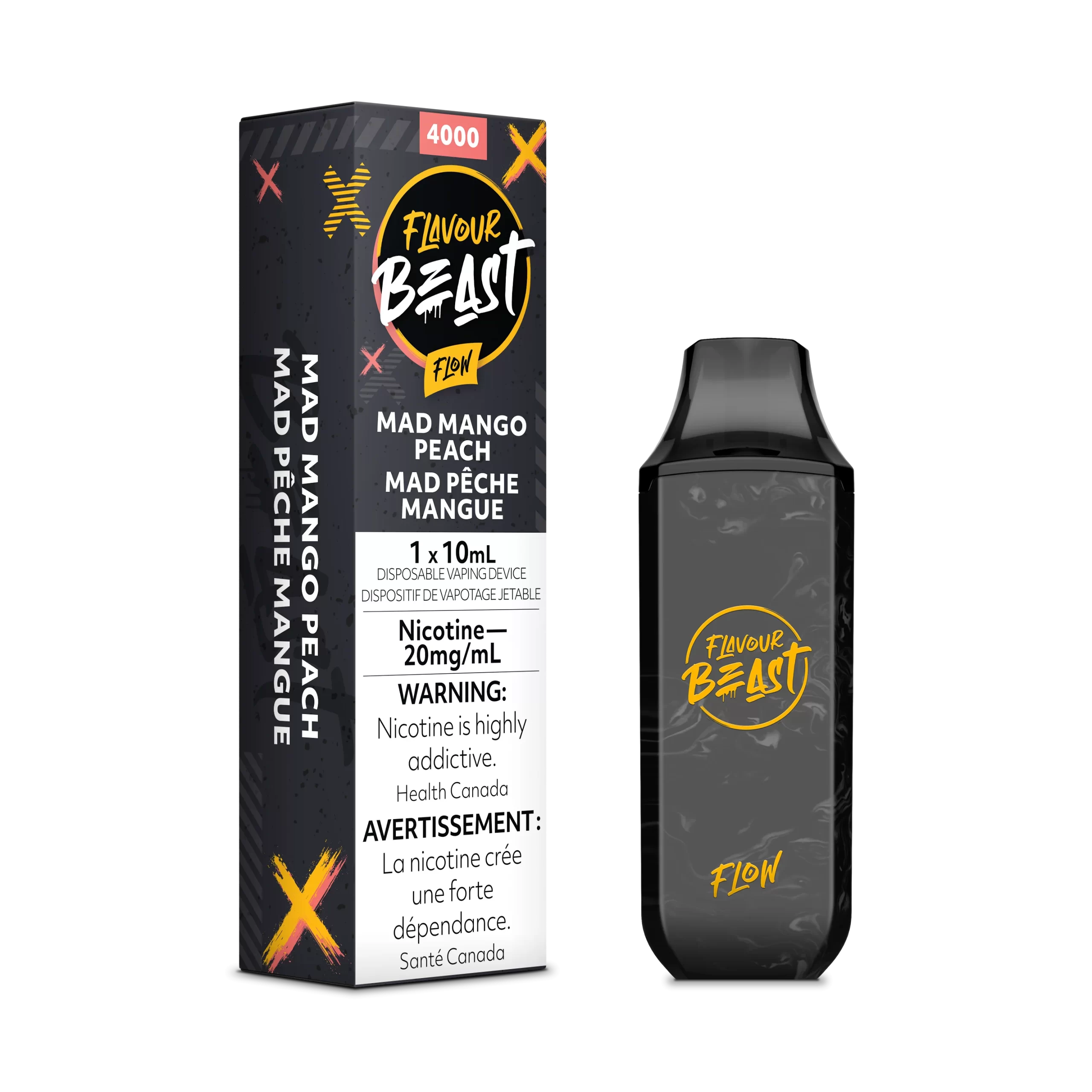 Flavour Beast Flow Rechargeable Disposable 4000 Puffs - Mad Mango Peach