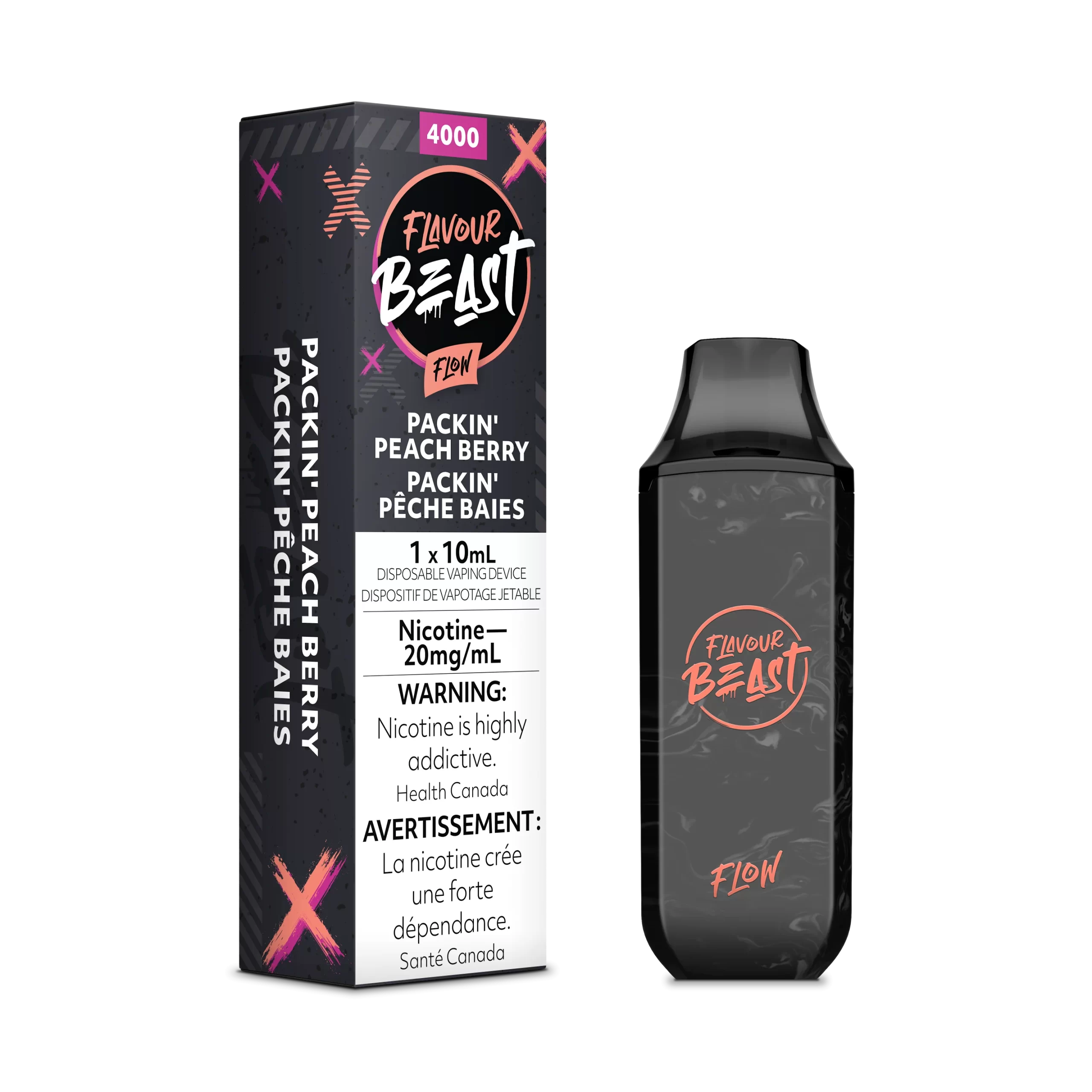 Flavour Beast Flow Rechargeable Disposable 4000 Puffs - Packin' Peach Berry