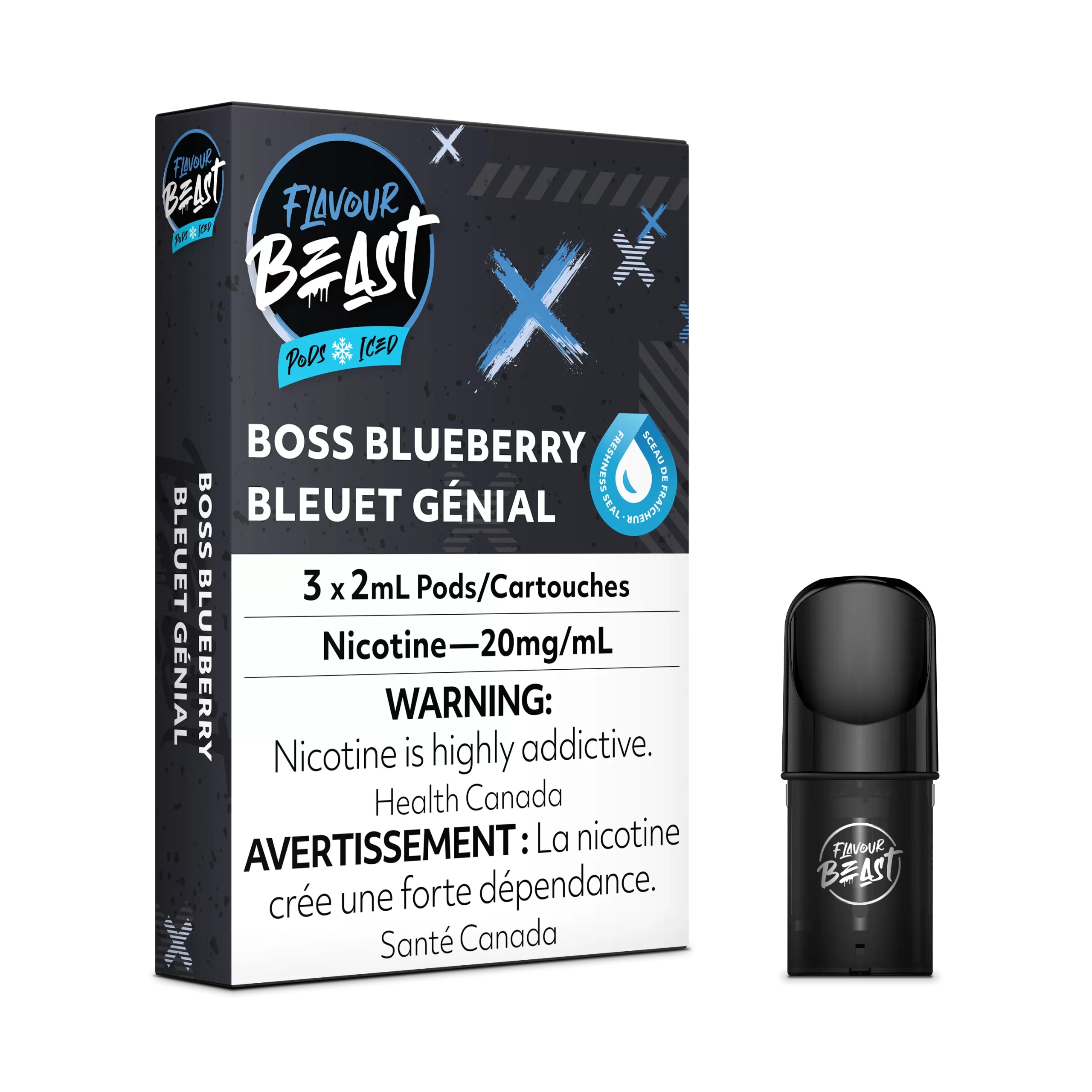 Flavour Beast Pods - STLTH Compatible - Boss Blueberry Iced