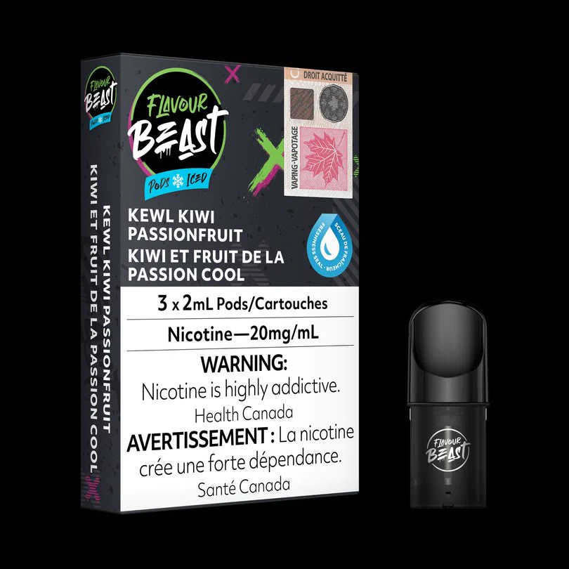 Flavour Beast Pods - STLTH Compatible - Kewl Kiwi Passionfruit Iced