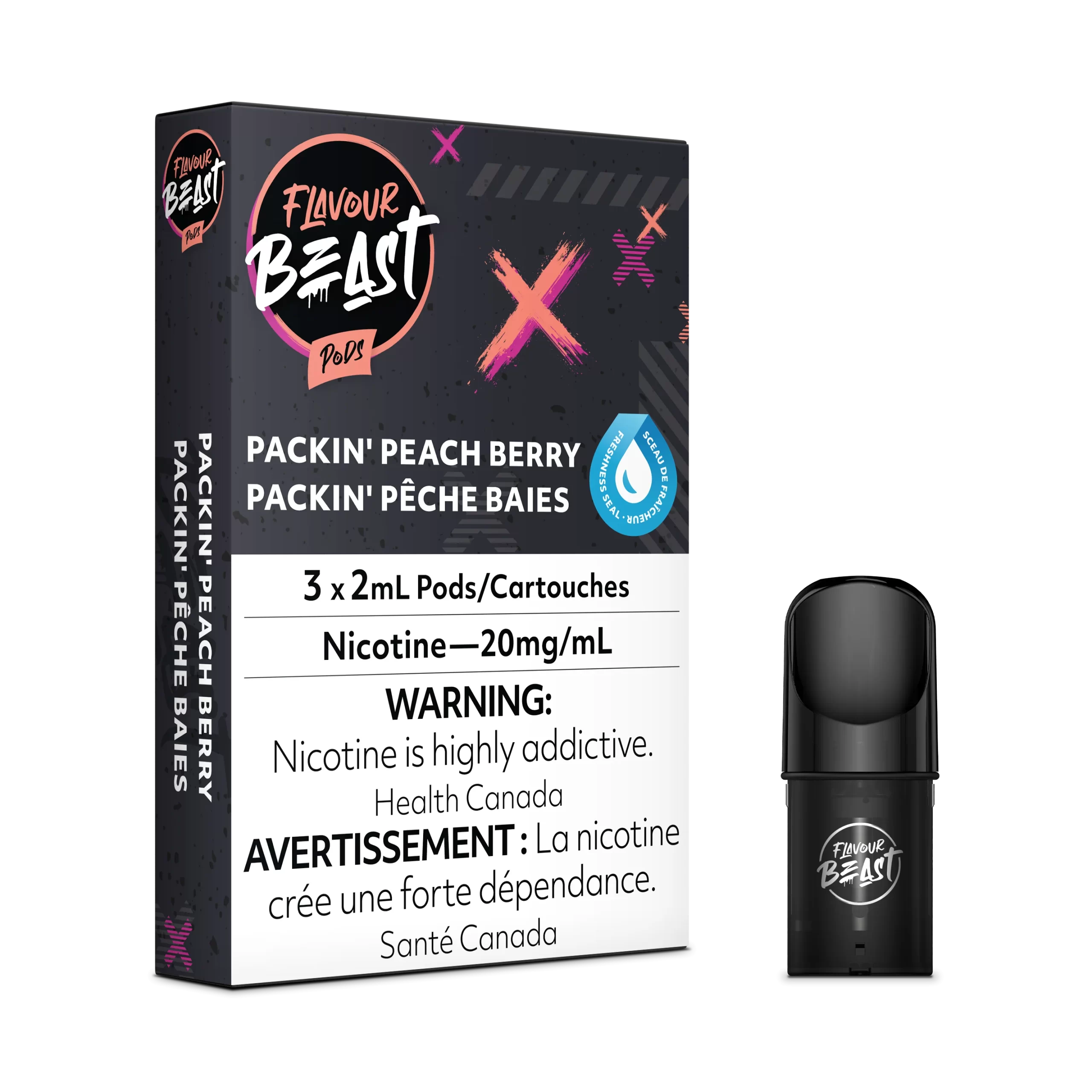 Flavour Beast Pods - STLTH Compatible - Packin' Peach Berry