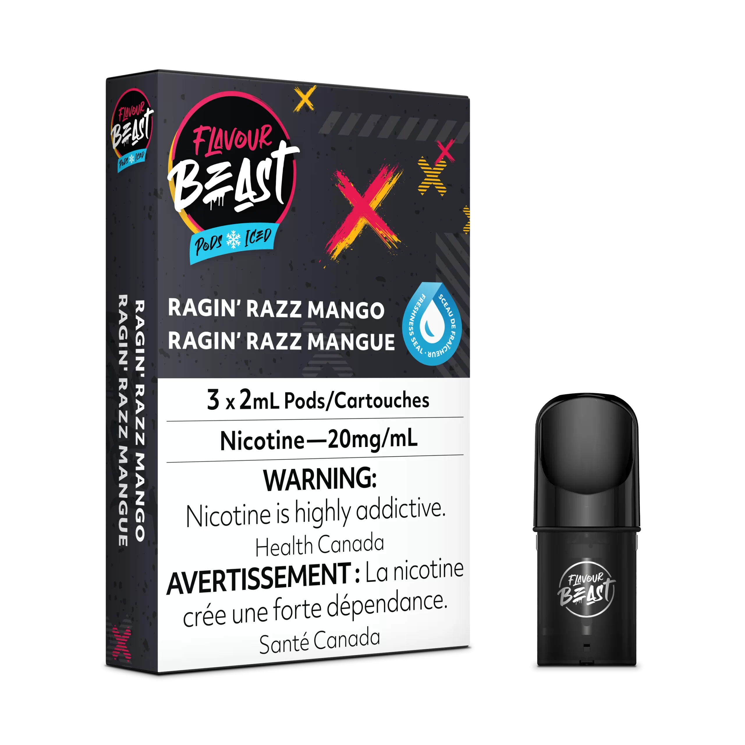 Flavour Beast Pods - STLTH Compatible - Ragin' Razz Mango Iced
