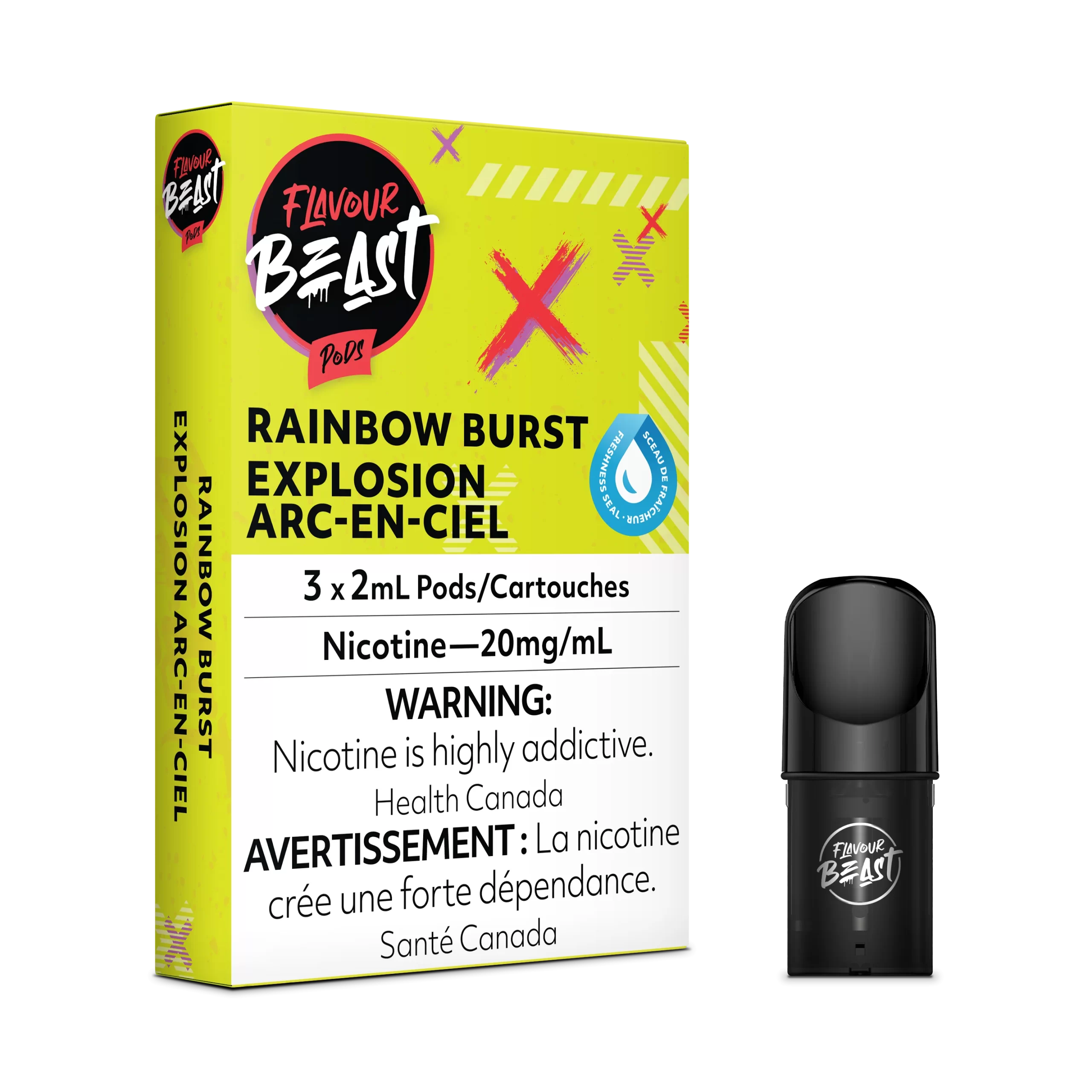 Flavour Beast Pods - STLTH Compatible - Flippin' Fruit Flash (Rainbow Burst)