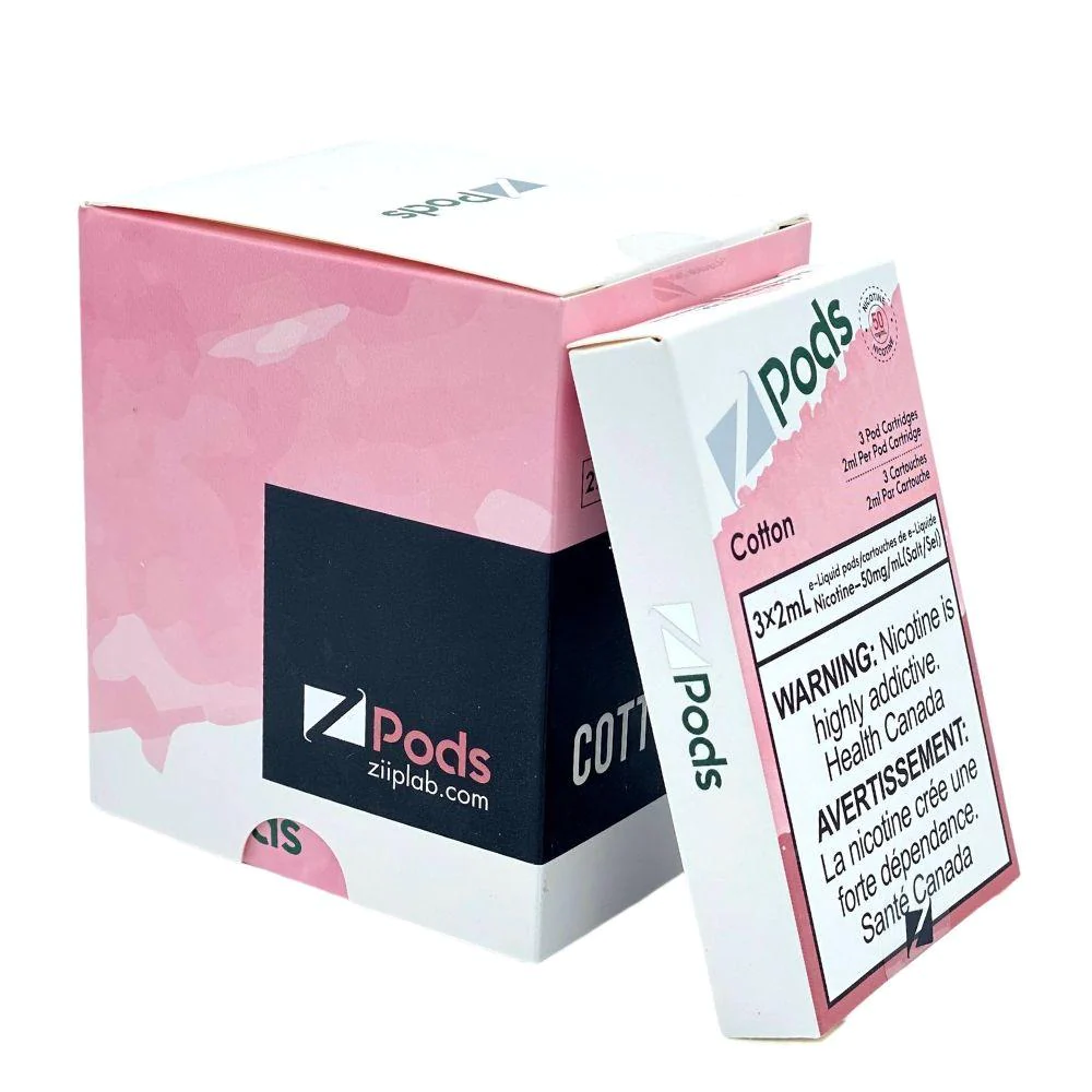Zpods STLTH Compatible - Cotton Fluff - 50 MG Synthetic Nicotine