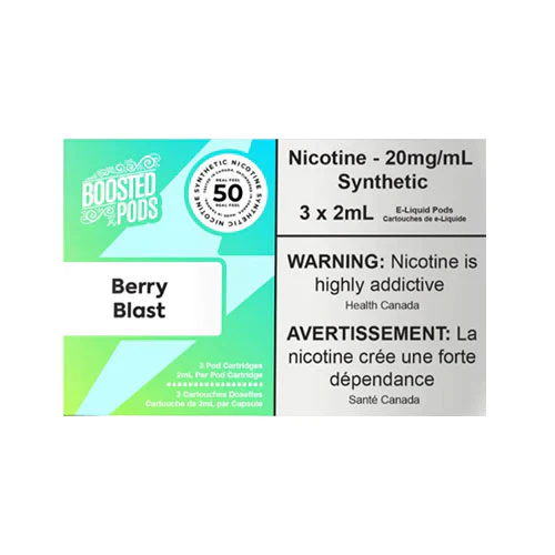 Boosted pods STLTH Compatible - Berry Blast - 50MG HIT - Synthetic Nicotine