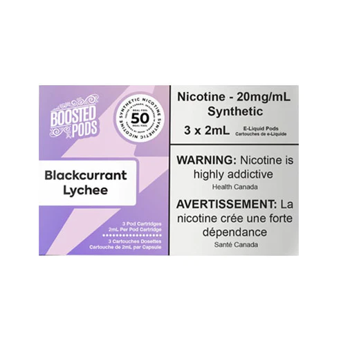 Boosted pods STLTH Compatible - Blackcurrant Lychee - 50MG HIT - Synthetic Nicotine