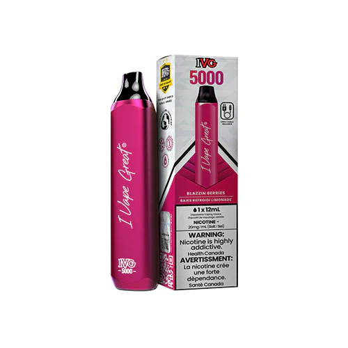 IVG 5000 PUFFS DISPOSABLE VAPE - BLAZZIN BERRIES