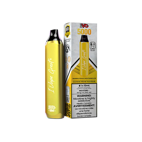 IVG 5000 PUFFS DISPOSABLE VAPE - Mango Peach Watermelon