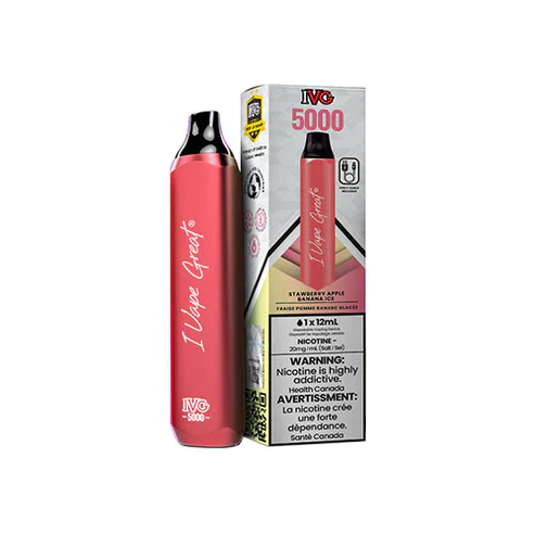 IVG 5000 PUFFS DISPOSABLE VAPE - STRAWBERRY APPLE BANANA ICE