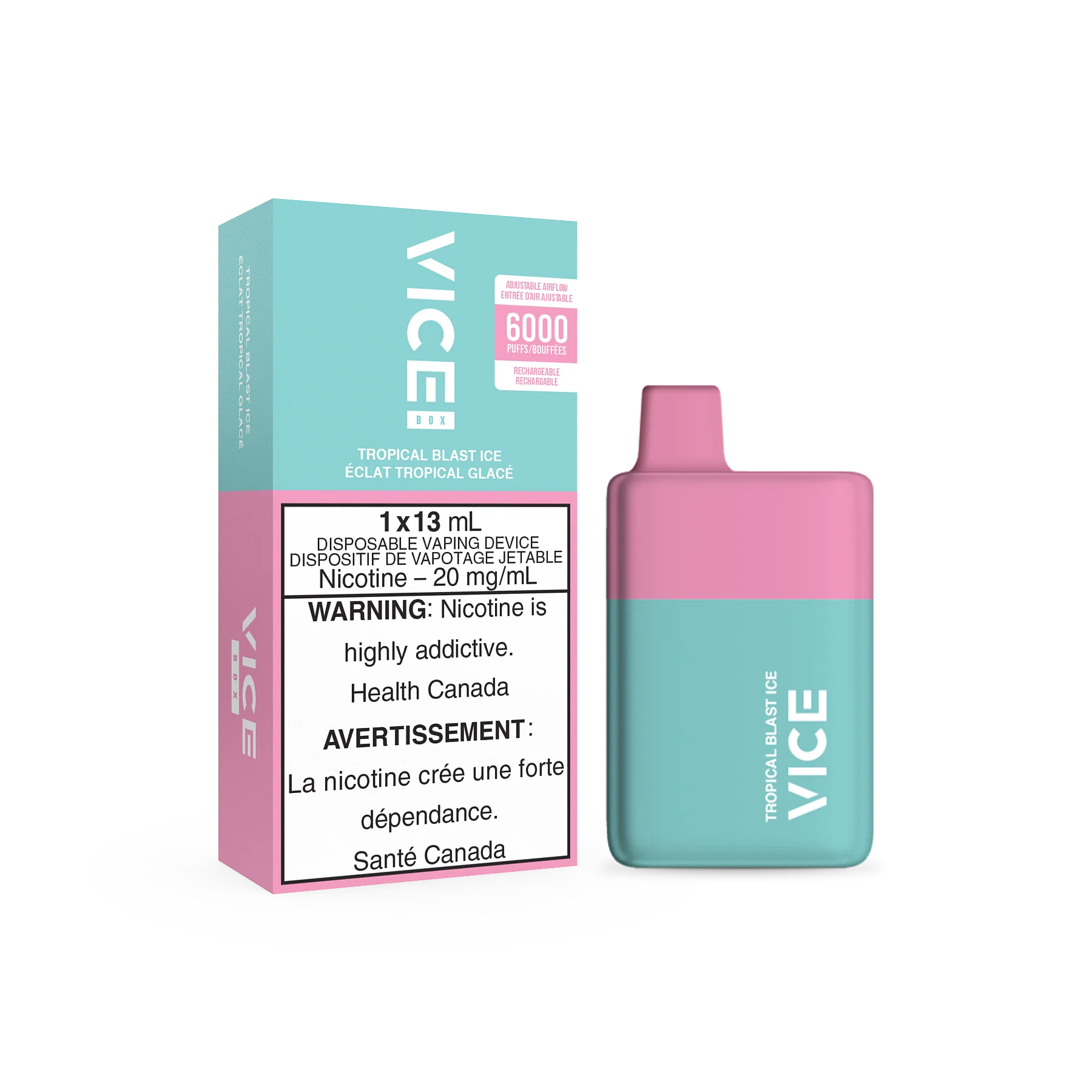 Vice Box Rechargeable Disposable Vape - 6000 Puffs - Tropical Blast Ice